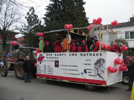 Unser Wagen beim Aufbau ...